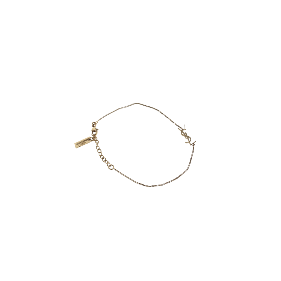 Saint Laurent Cassandre Goldtone Bracelet