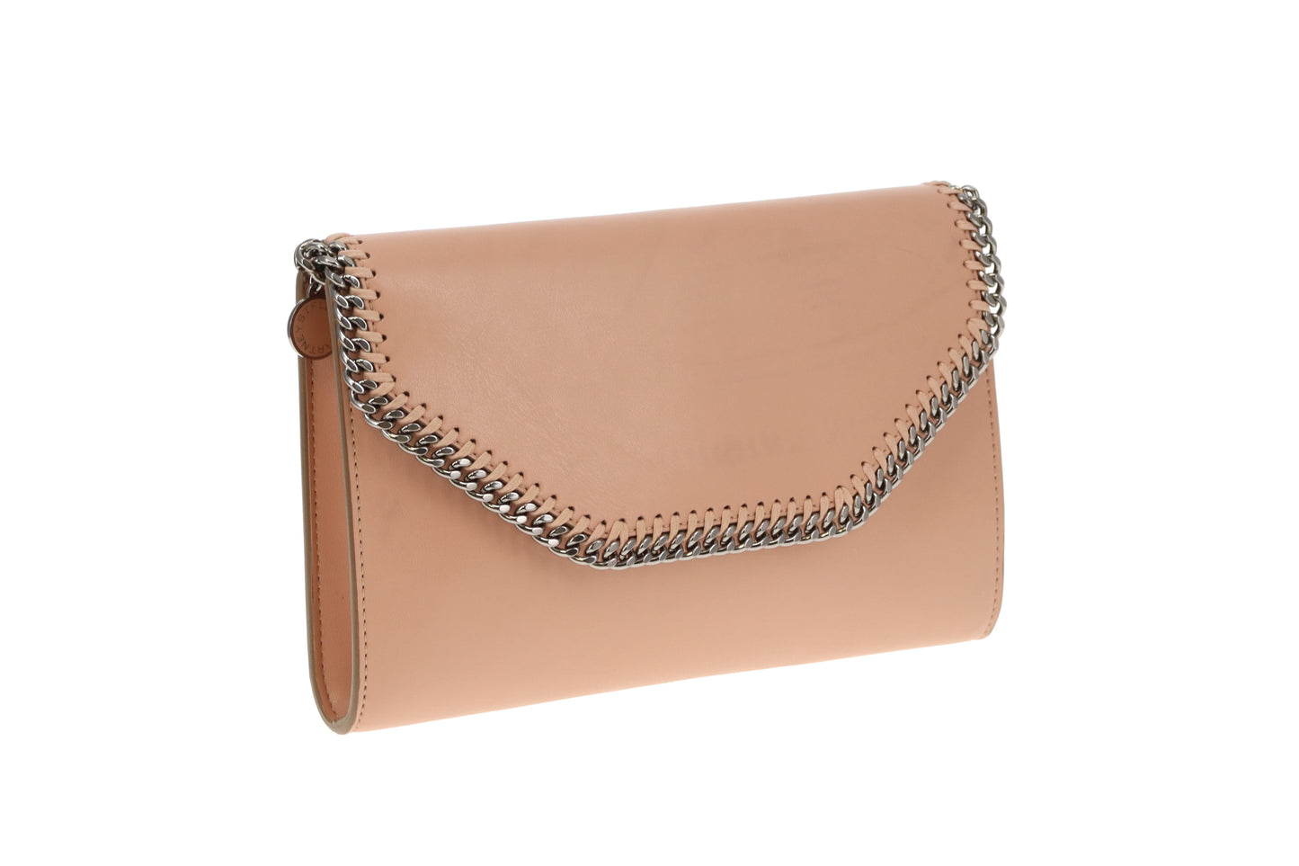 Stella McCartney Beige Faux Leather Clutch on Chain