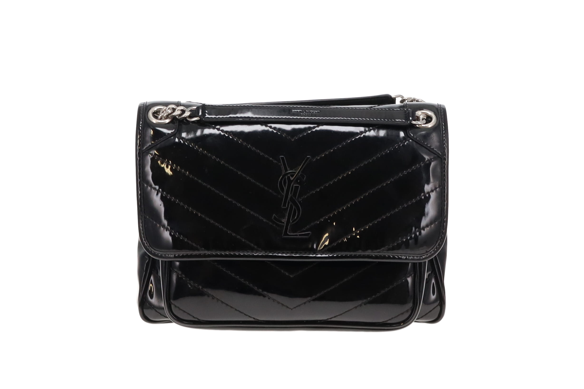 Ysl black patent bag sale