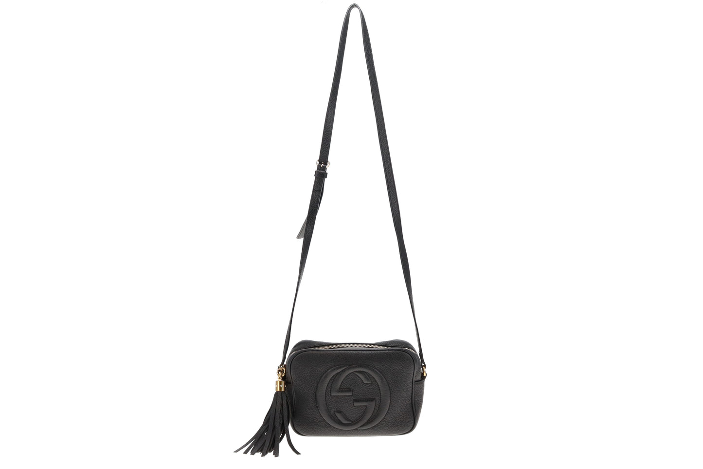 Gucci Black Leather Soho Disco Crossbody Camera Bag