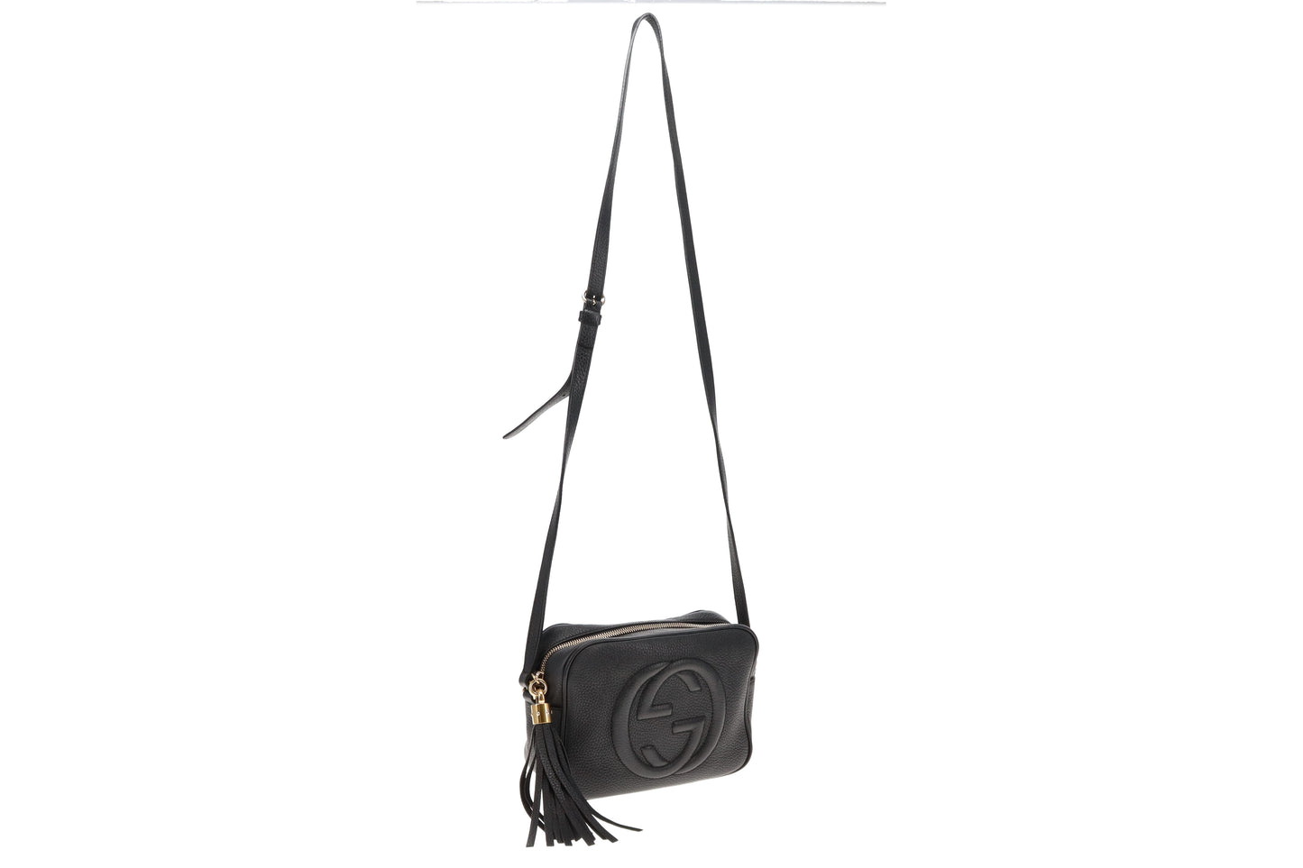 Gucci Black Leather Soho Disco Crossbody Camera Bag