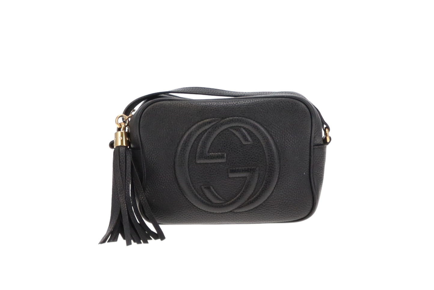 Gucci Black Leather Soho Disco Crossbody Camera Bag