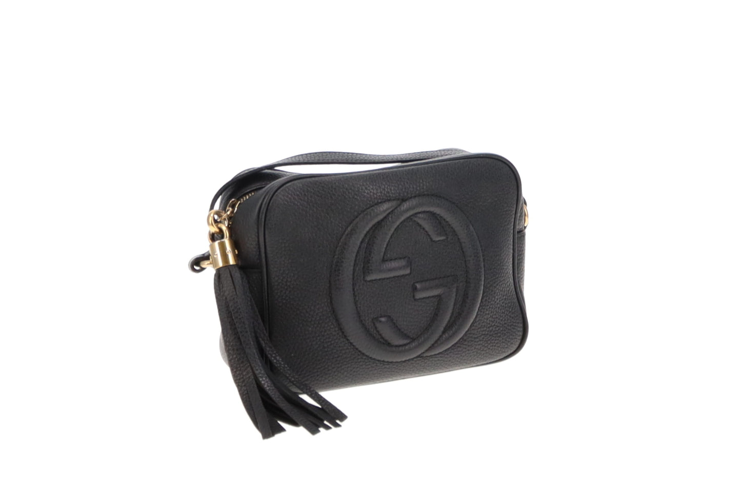 Gucci Black Leather Soho Disco Crossbody Camera Bag