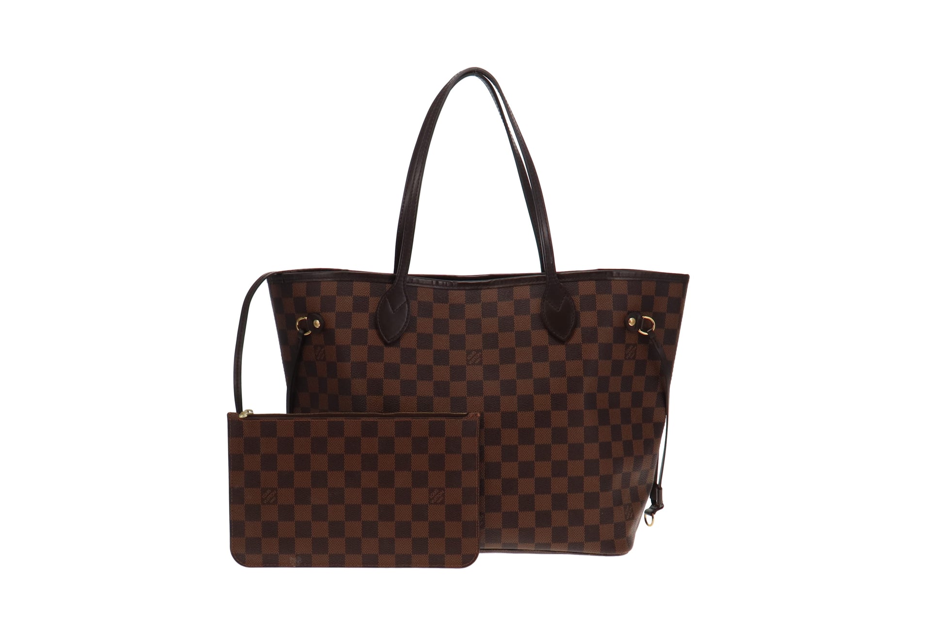 LOUIS VUITTON Damier Ebene Neverfull GM Pochette Wristlet Clutch