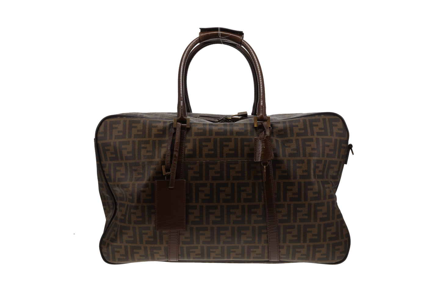 Fendi Brown Zucca Print Coated Canvas Vintage Weekend Bag