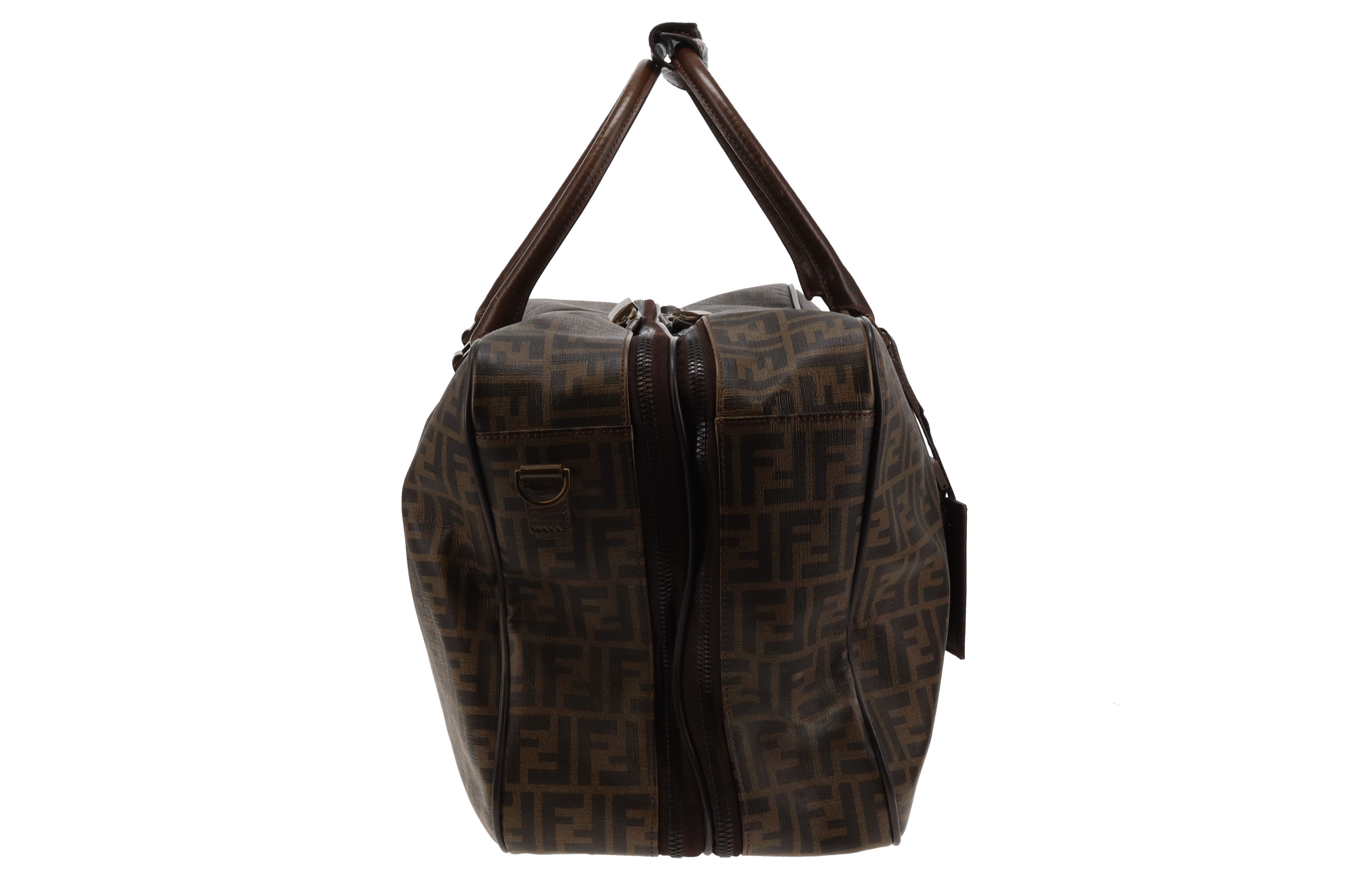 Fendi Brown Zucca Print Coated Canvas Vintage Weekend Bag