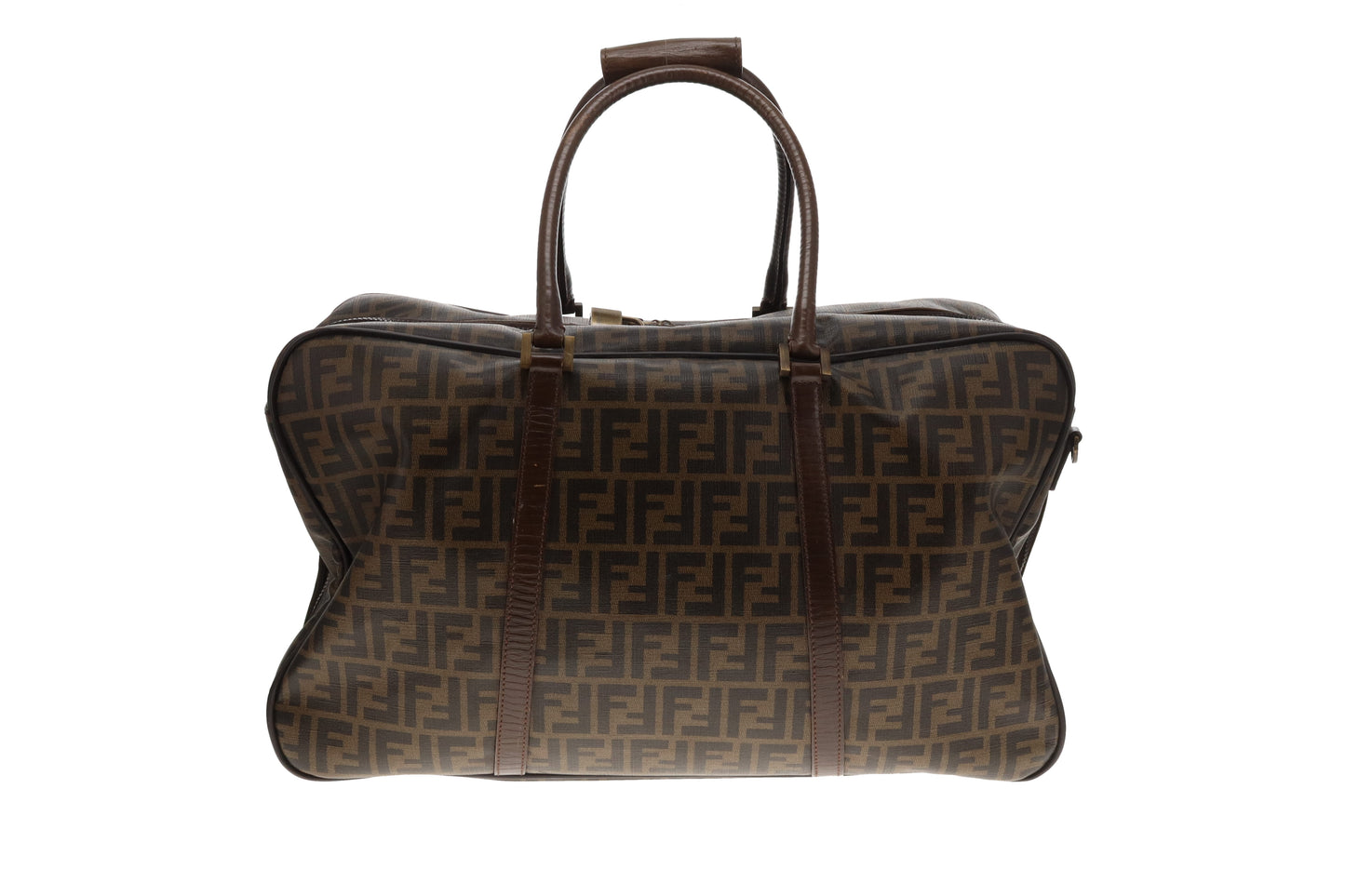 Fendi Brown Zucca Print Coated Canvas Vintage Weekend Bag