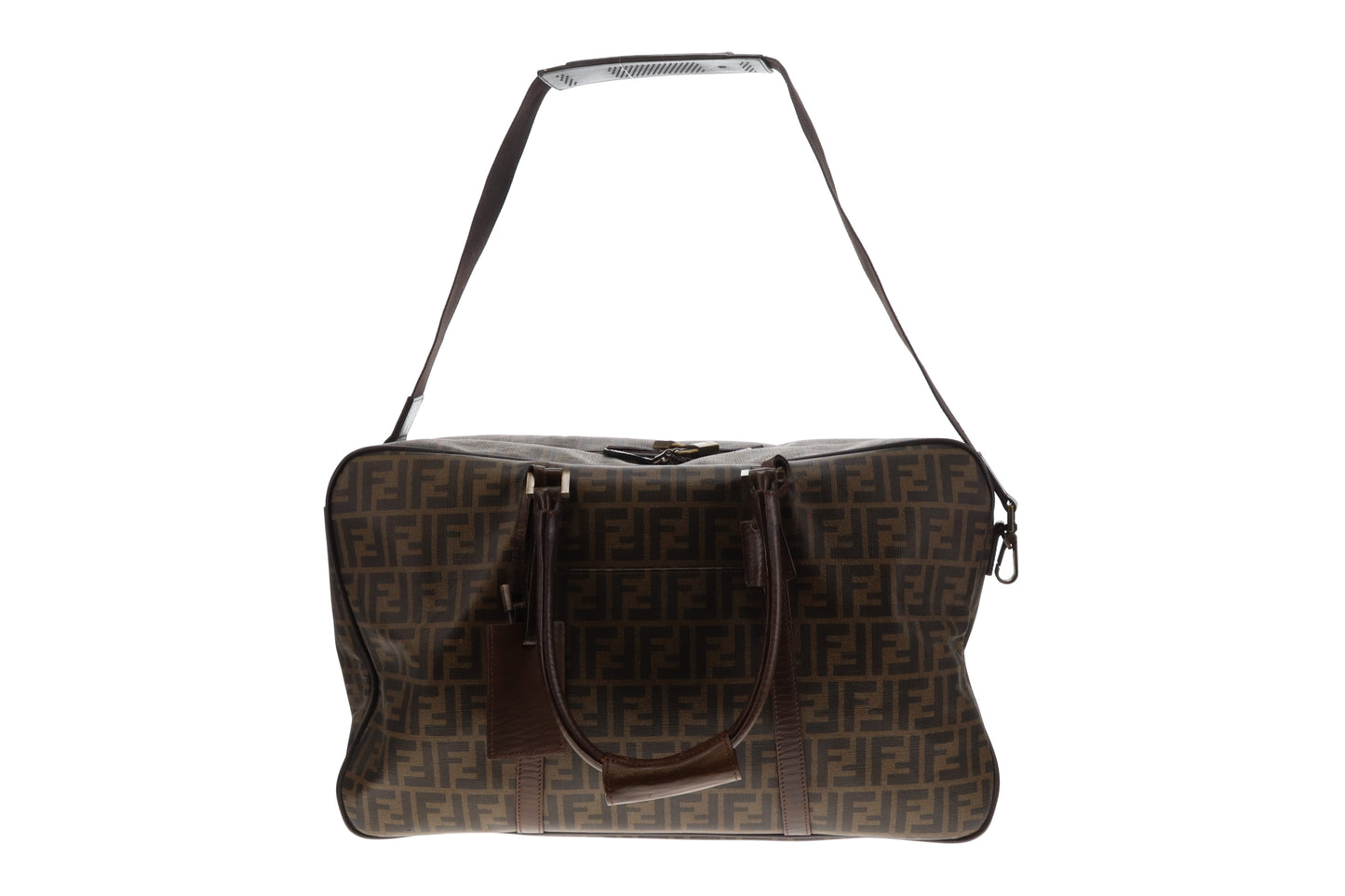 Fendi Brown Zucca Print Coated Canvas Vintage Weekend Bag