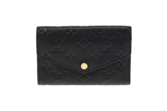 Louis Vuitton Noir Empreinte Compact Curieuse Wallet SP1166
