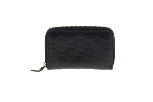 Gucci Black GG Guccissima Leather Small Wallet