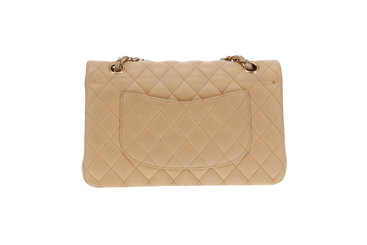 Chanel Beige Leather GHW Classic Medium Double Flap Bag 2012