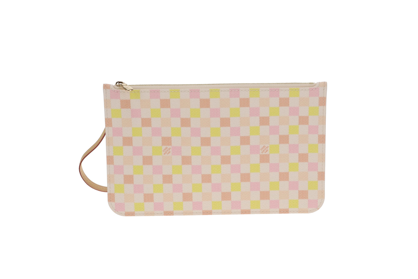 Louis Vuitton Pinks and Yellows  Pastel Damier Neverfull Pochette