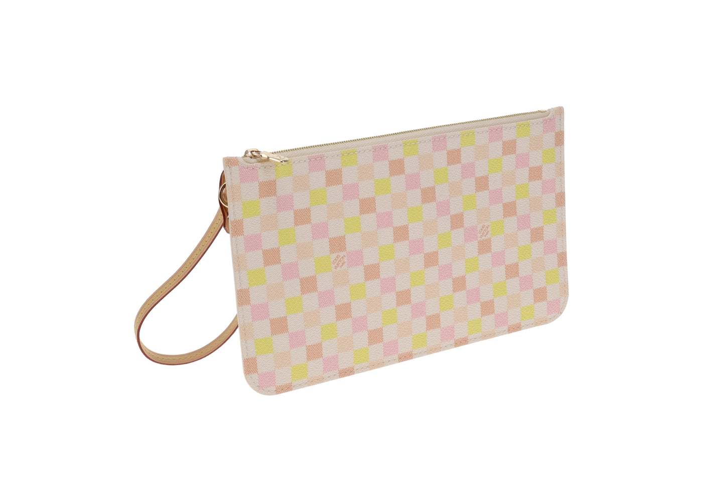 Louis Vuitton Pinks and Yellows  Pastel Damier Neverfull Pochette