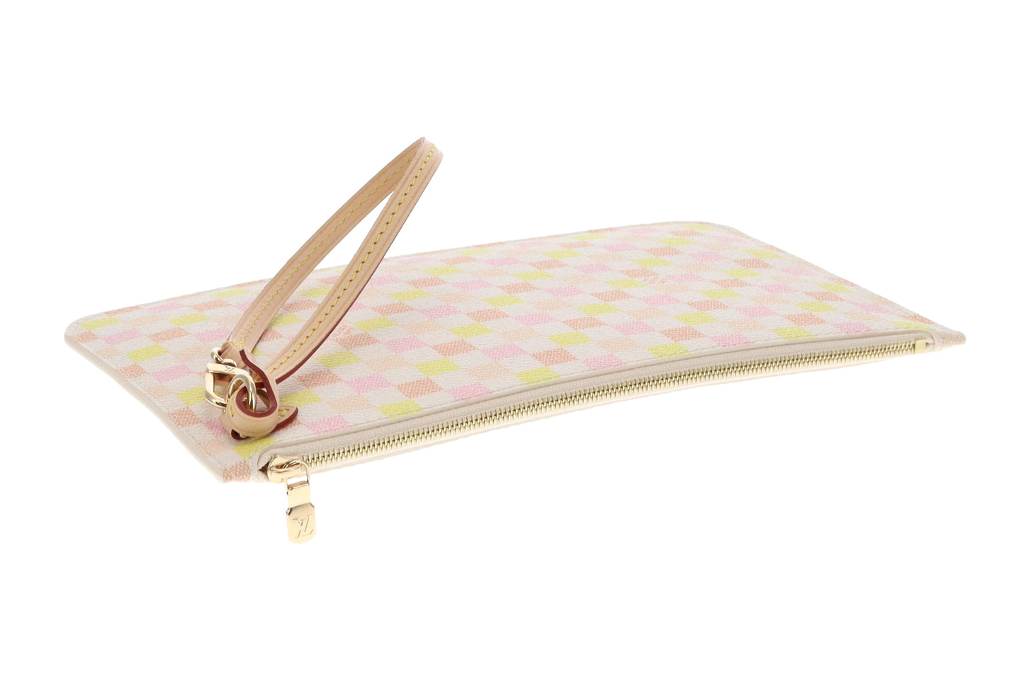 Louis Vuitton Pinks and Yellows  Pastel Damier Neverfull Pochette