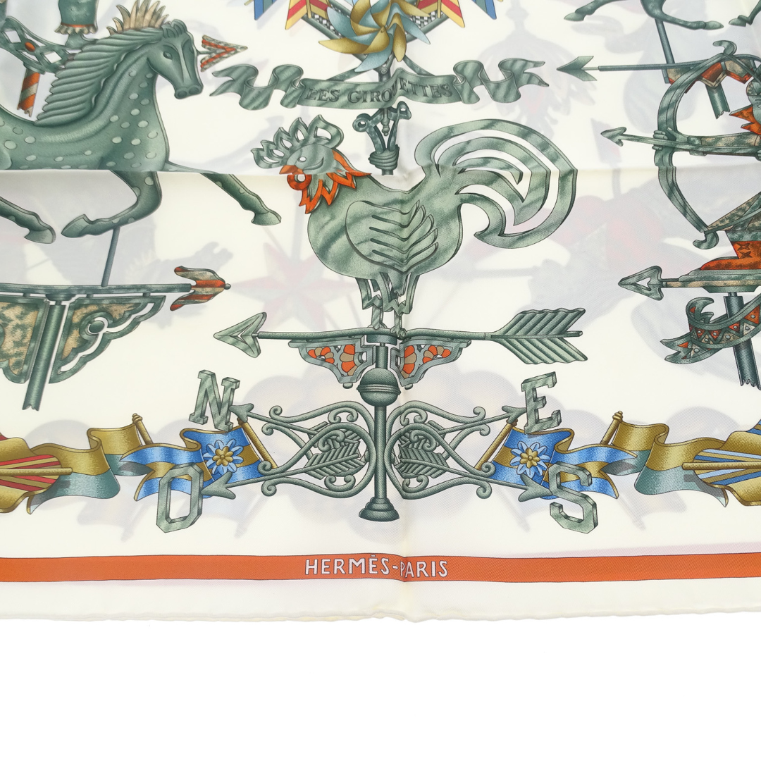 Hermes Les Girouettes Silk Scarf 90cm