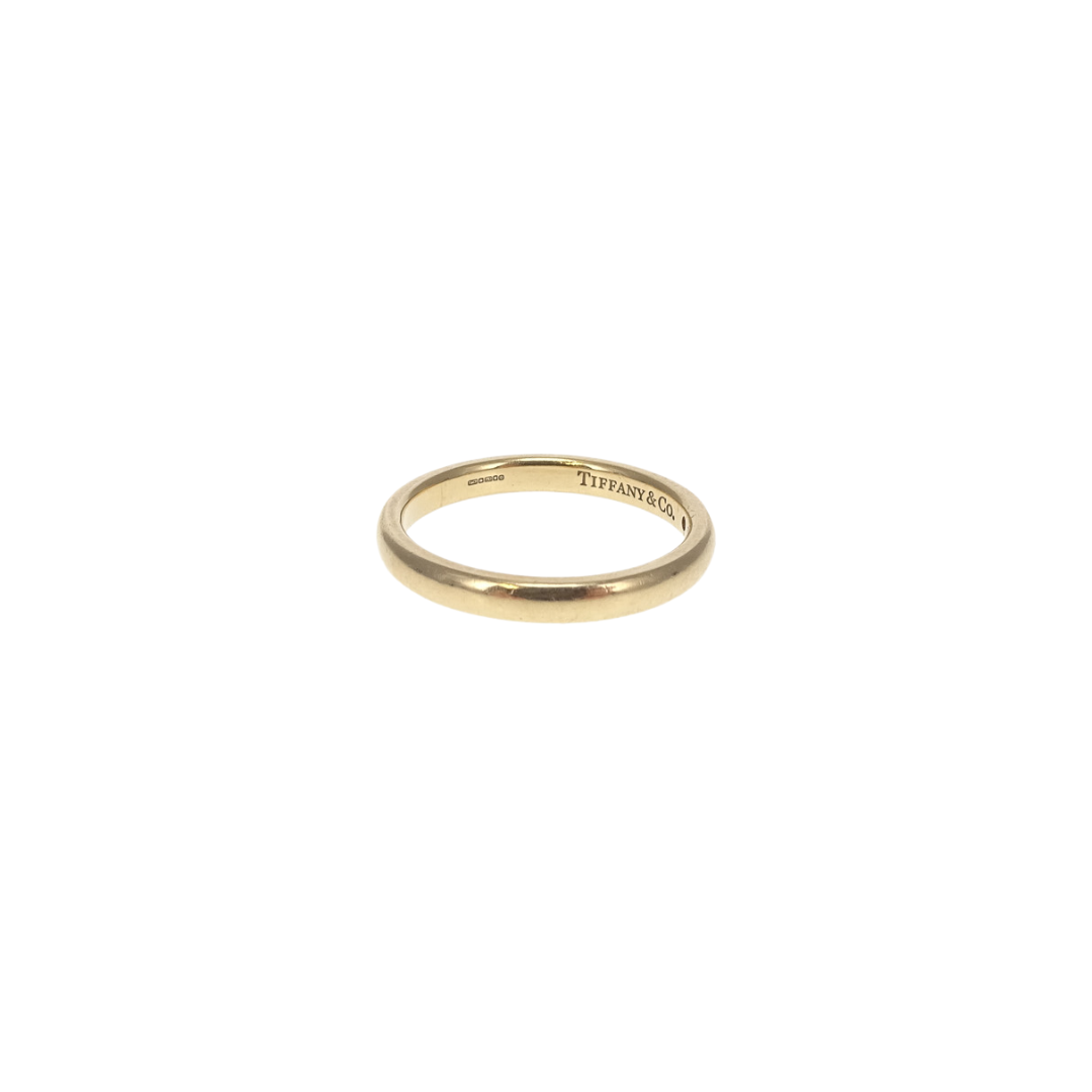 Tiffany & Co 18k Gold Elsa Peretti Classic Stacking Ring 0.2 Carat Diamond (size 56)