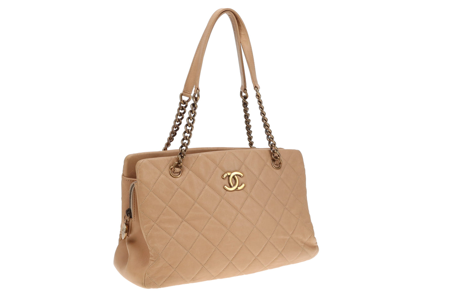 Chanel Beige Leather CC Crown Tote Bag  2012/13