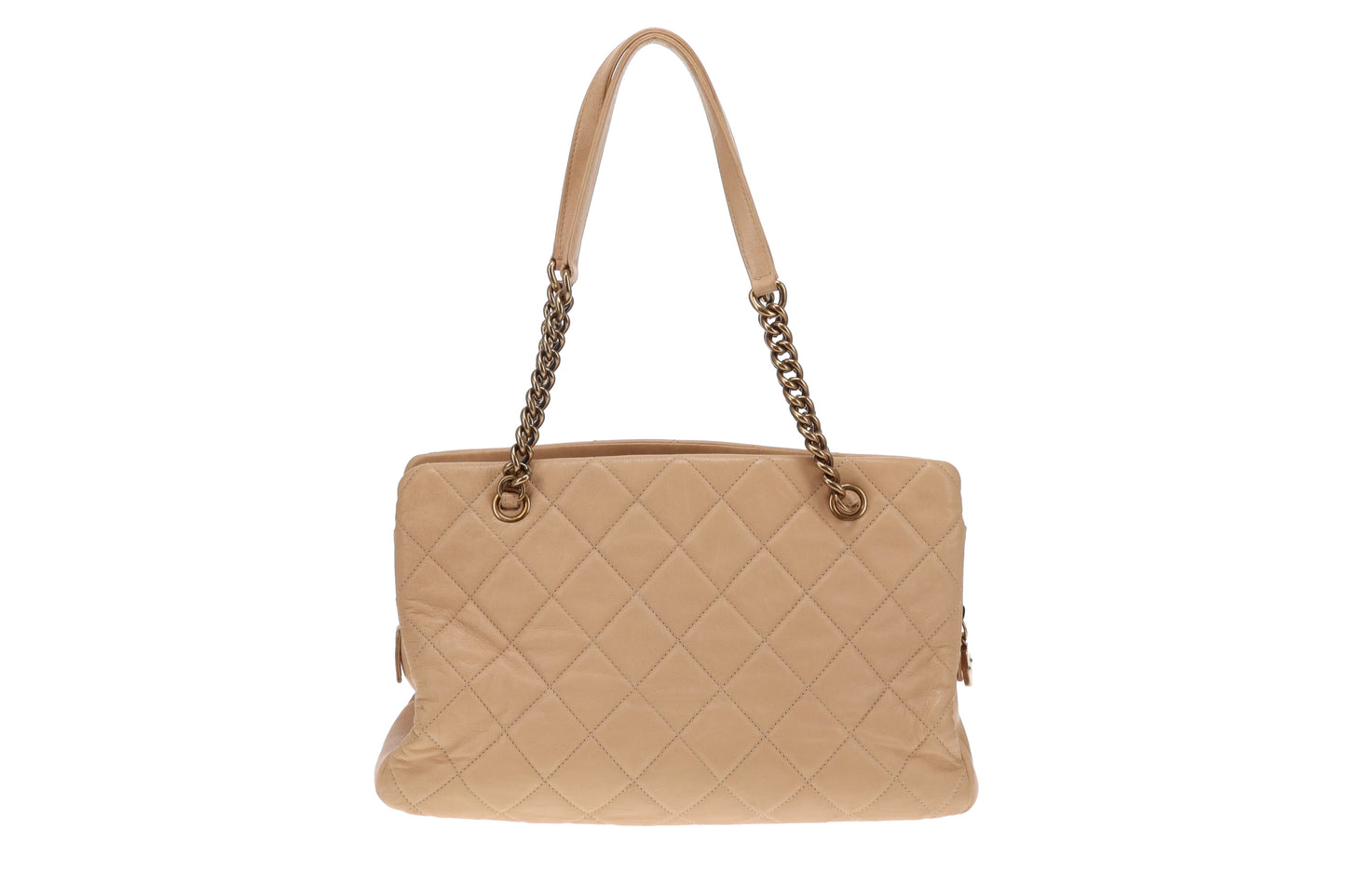 Chanel Beige Leather CC Crown Tote Bag  2012/13