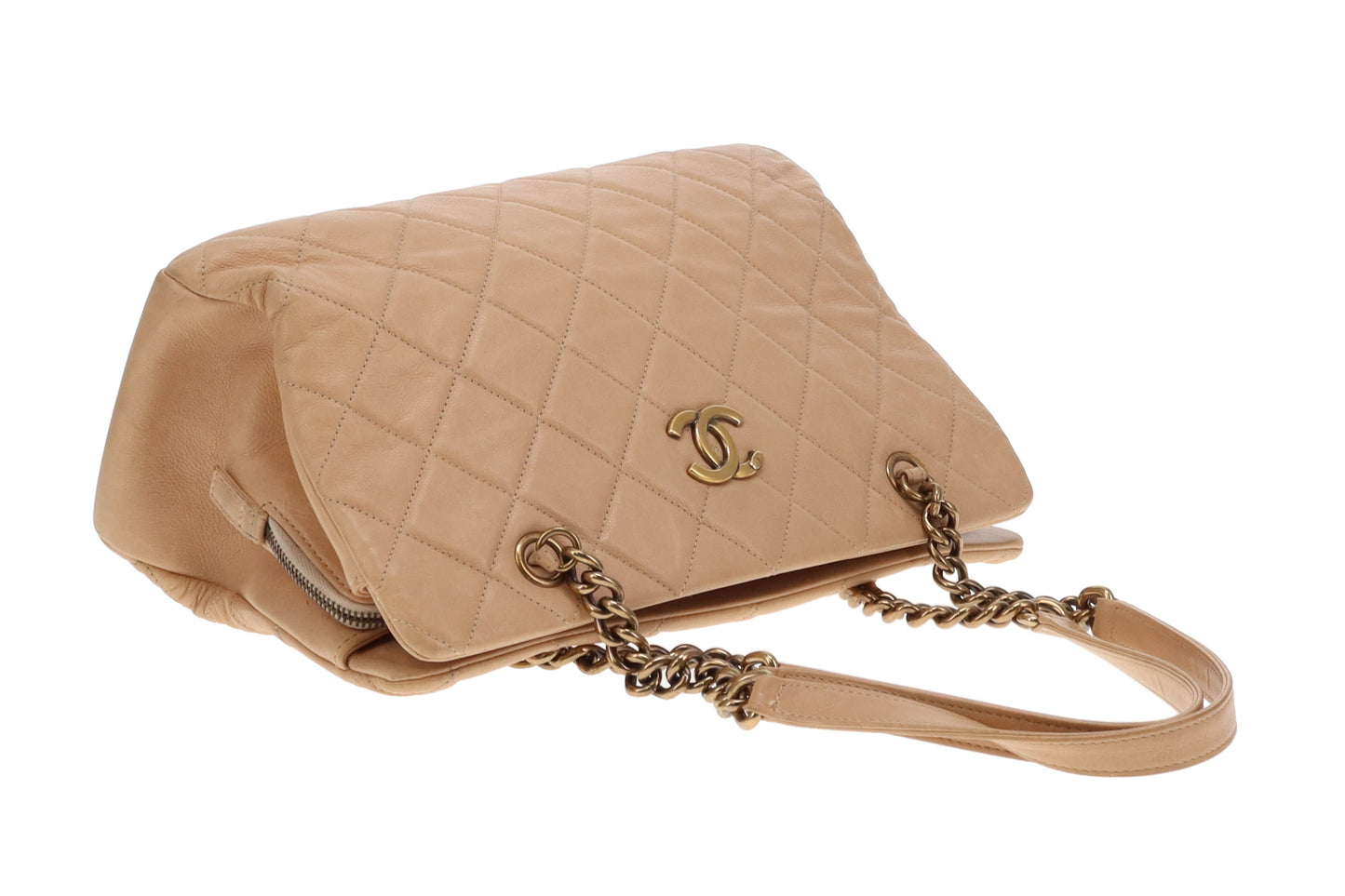 Chanel Beige Leather CC Crown Tote Bag  2012/13