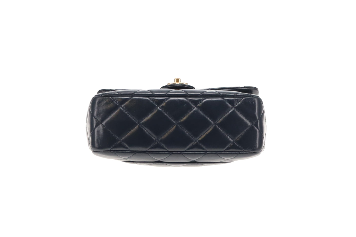 Chanel Navy Leather GHW 23A Golden Links Top Handle Flap Bag