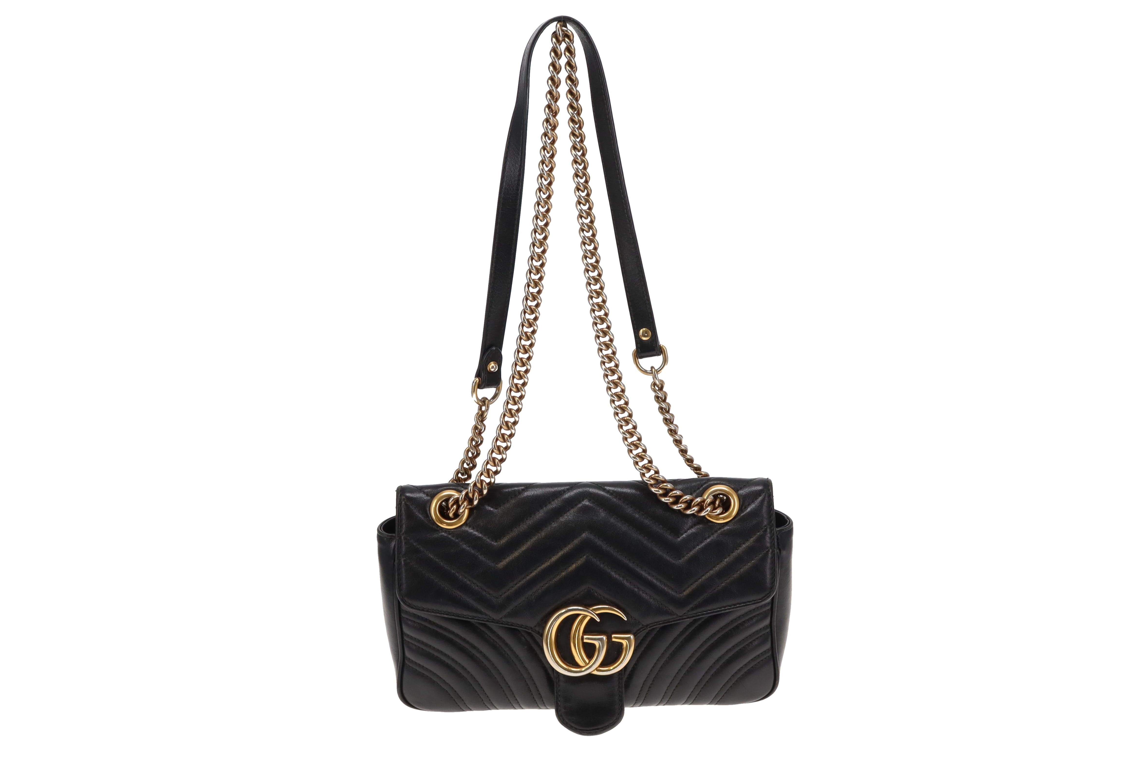 Gucci small marmont black sale