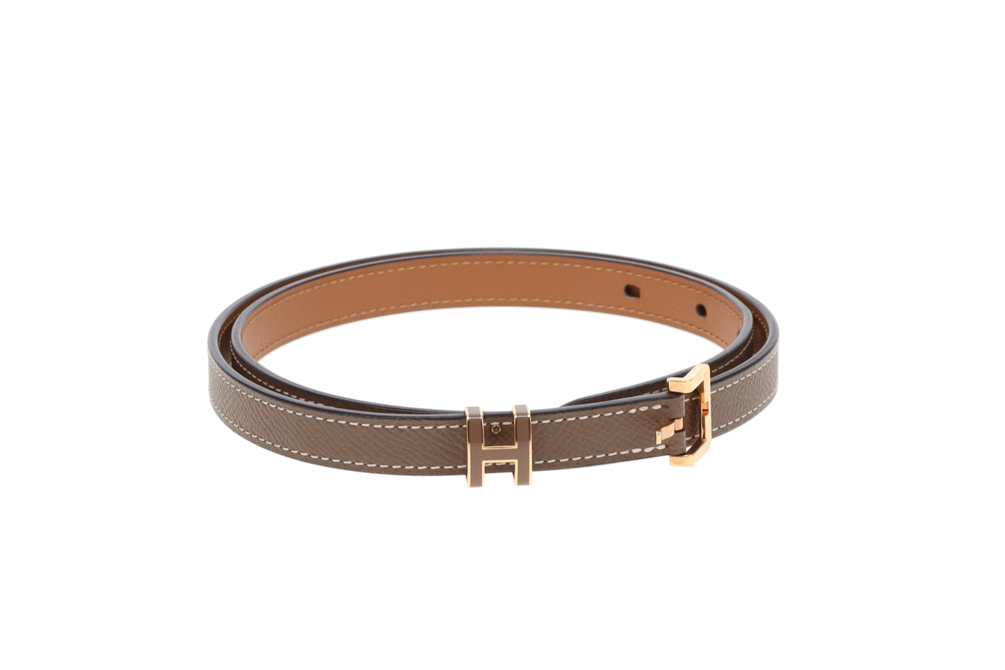 Hermes Etoupe Epsom Pop H 15 Belt 75cm