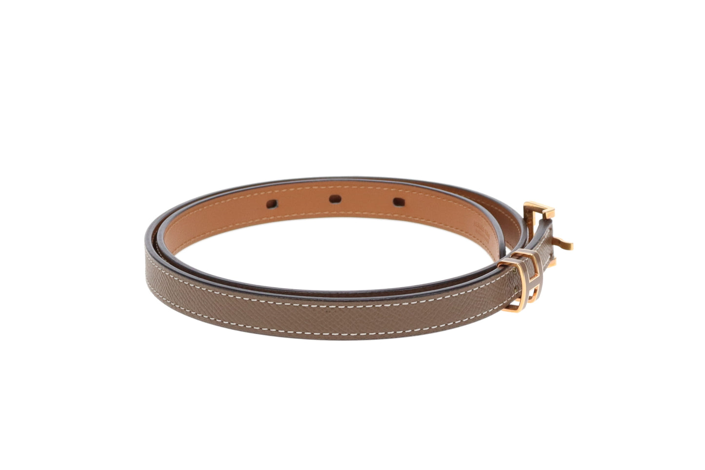 Hermes Etoupe Epsom Pop H 15 Belt 75cm