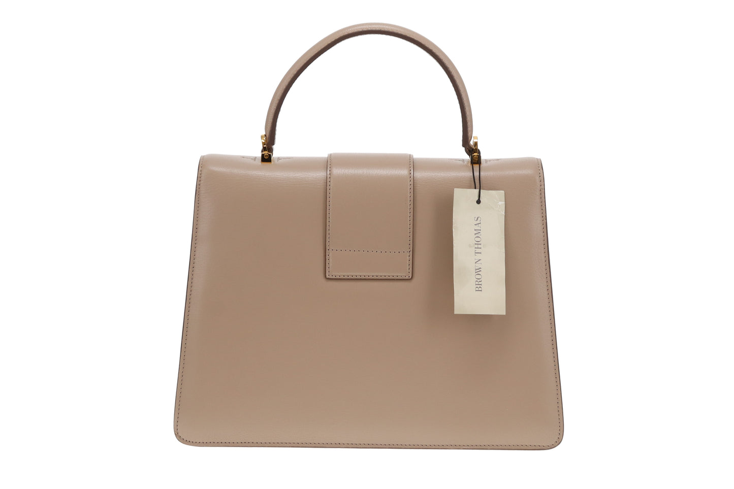 Tom Ford Beige Smooth Leather T-Clasp Top Handle Bag