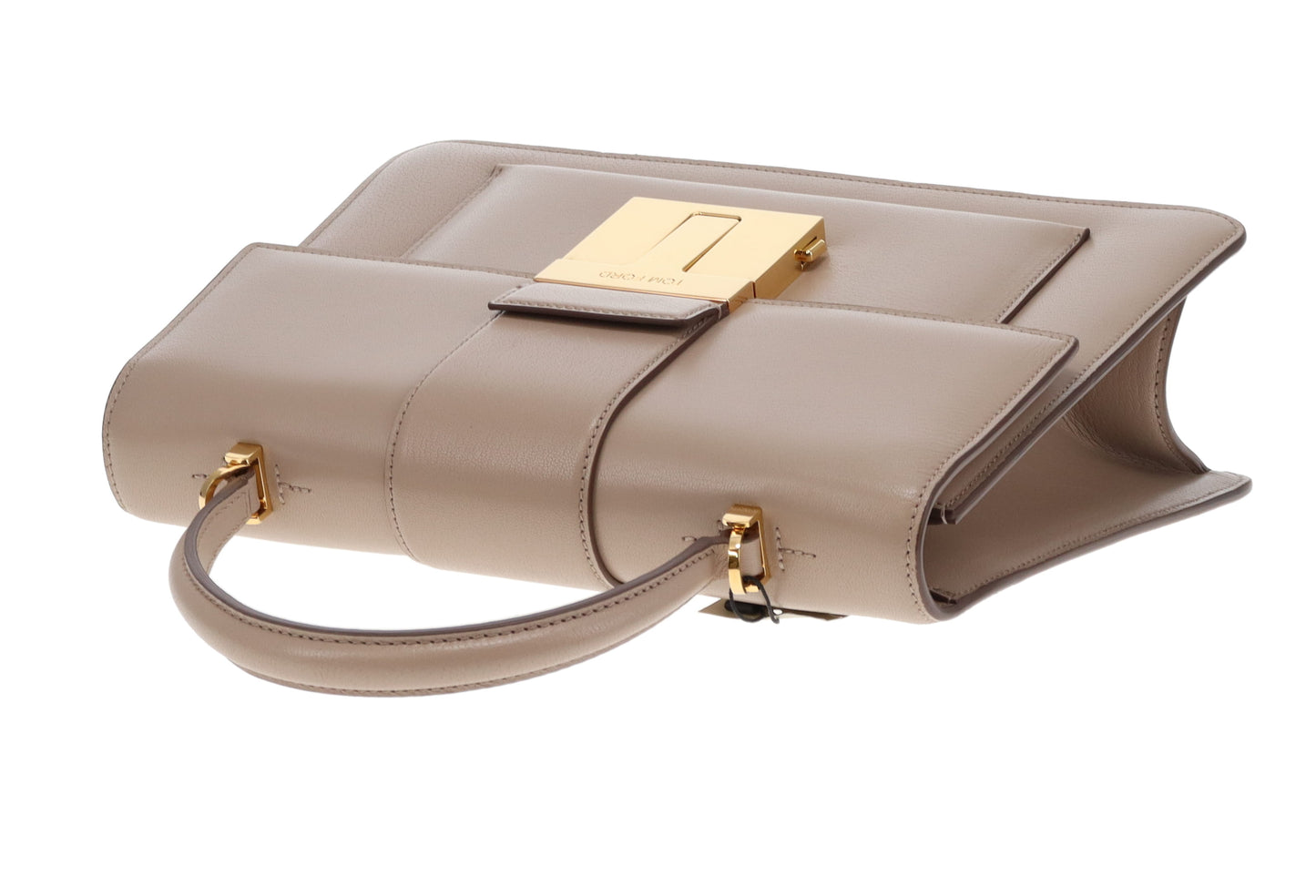 Tom Ford Beige Smooth Leather T-Clasp Top Handle Bag