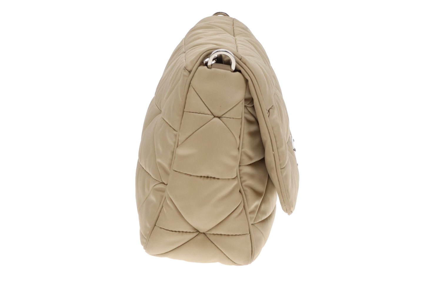 Prada Beige Quilted ReNylon Re-Edition Flap Bag