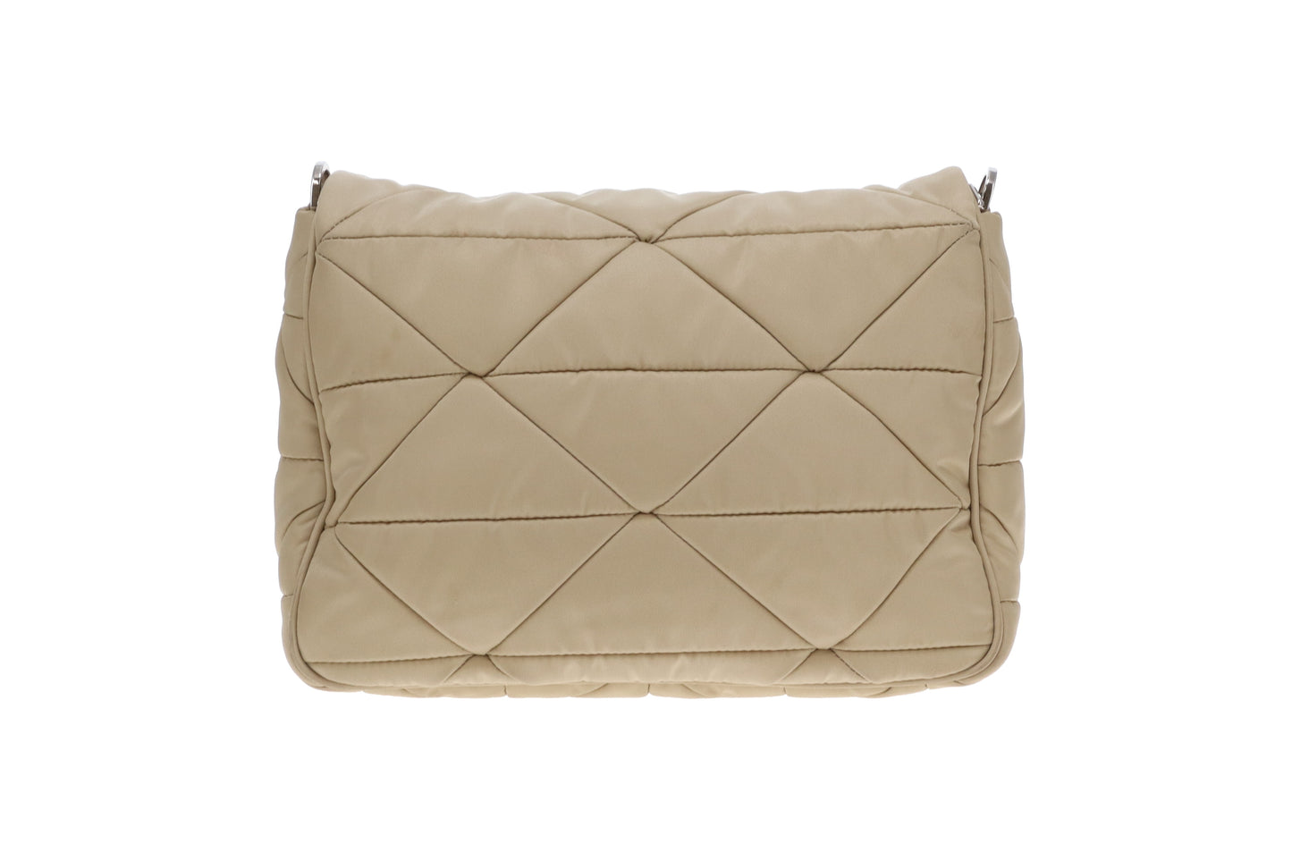 Prada Beige Quilted ReNylon Re-Edition Flap Bag