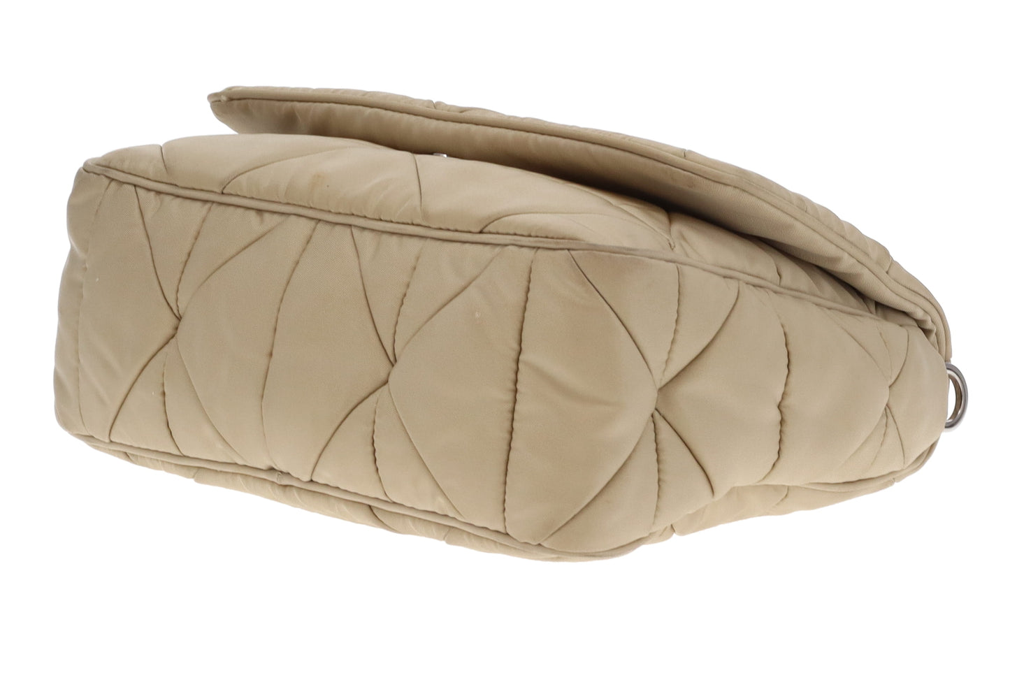 Prada Beige Quilted ReNylon Re-Edition Flap Bag