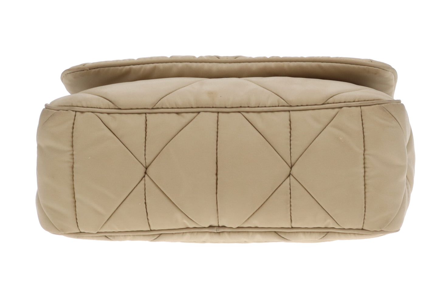 Prada Beige Quilted ReNylon Re-Edition Flap Bag