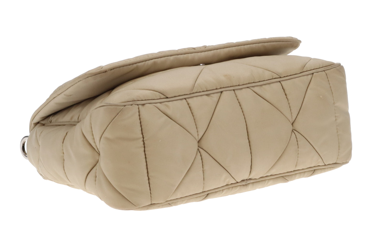 Prada Beige Quilted ReNylon Re-Edition Flap Bag