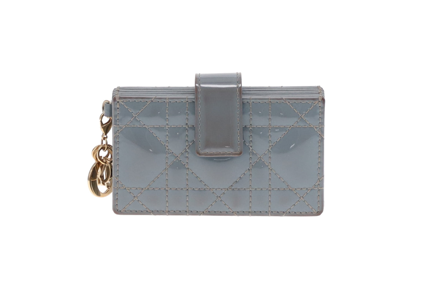 Dior Blue Patent Jasmine Multi Card Holder 2023