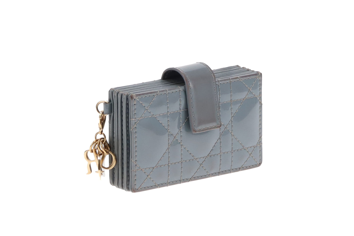 Dior Blue Patent Jasmine Multi Card Holder 2023