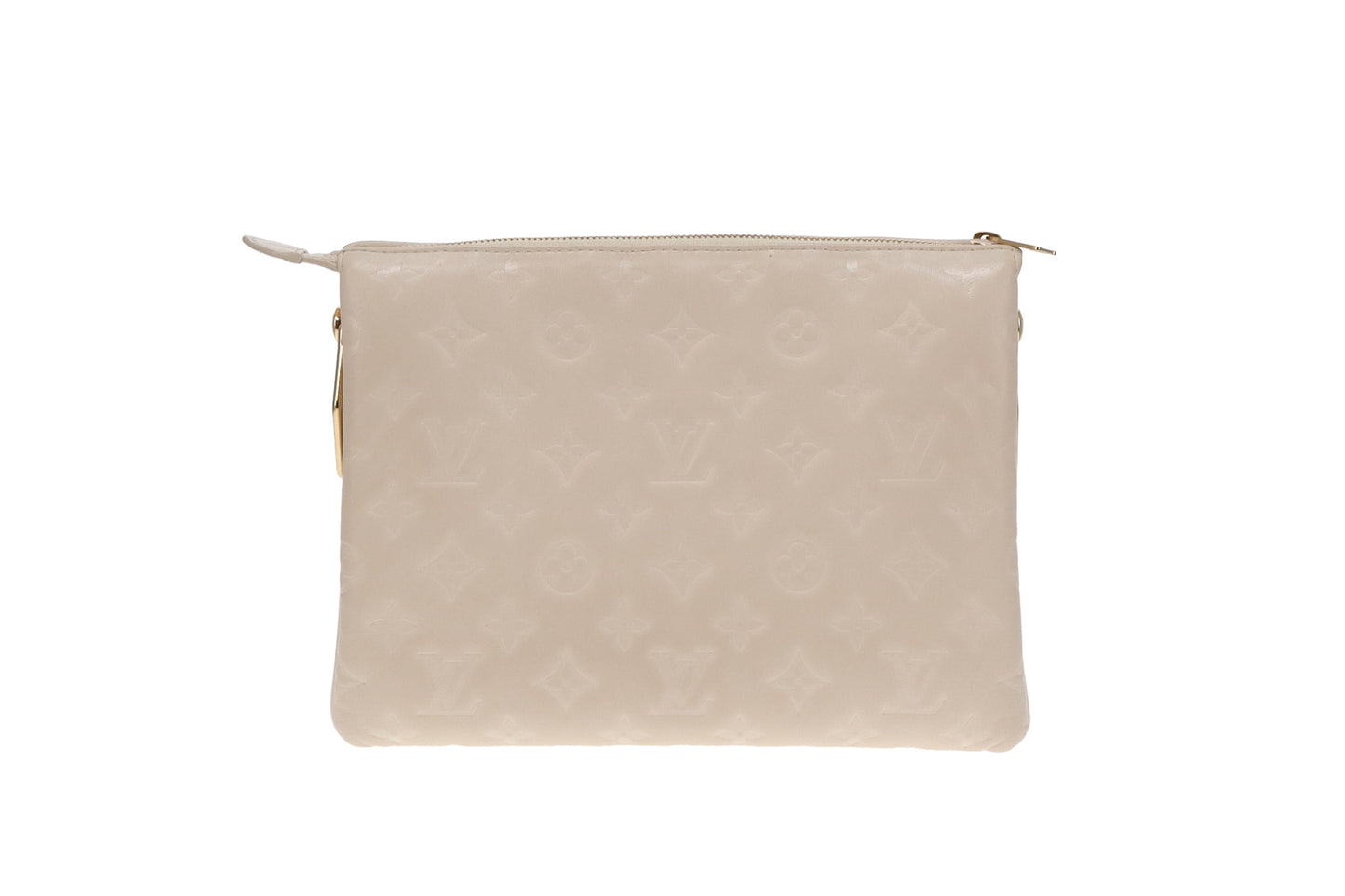 Louis Vuitton Crème Monogram Embossed Lambskin Coussin PM NFID