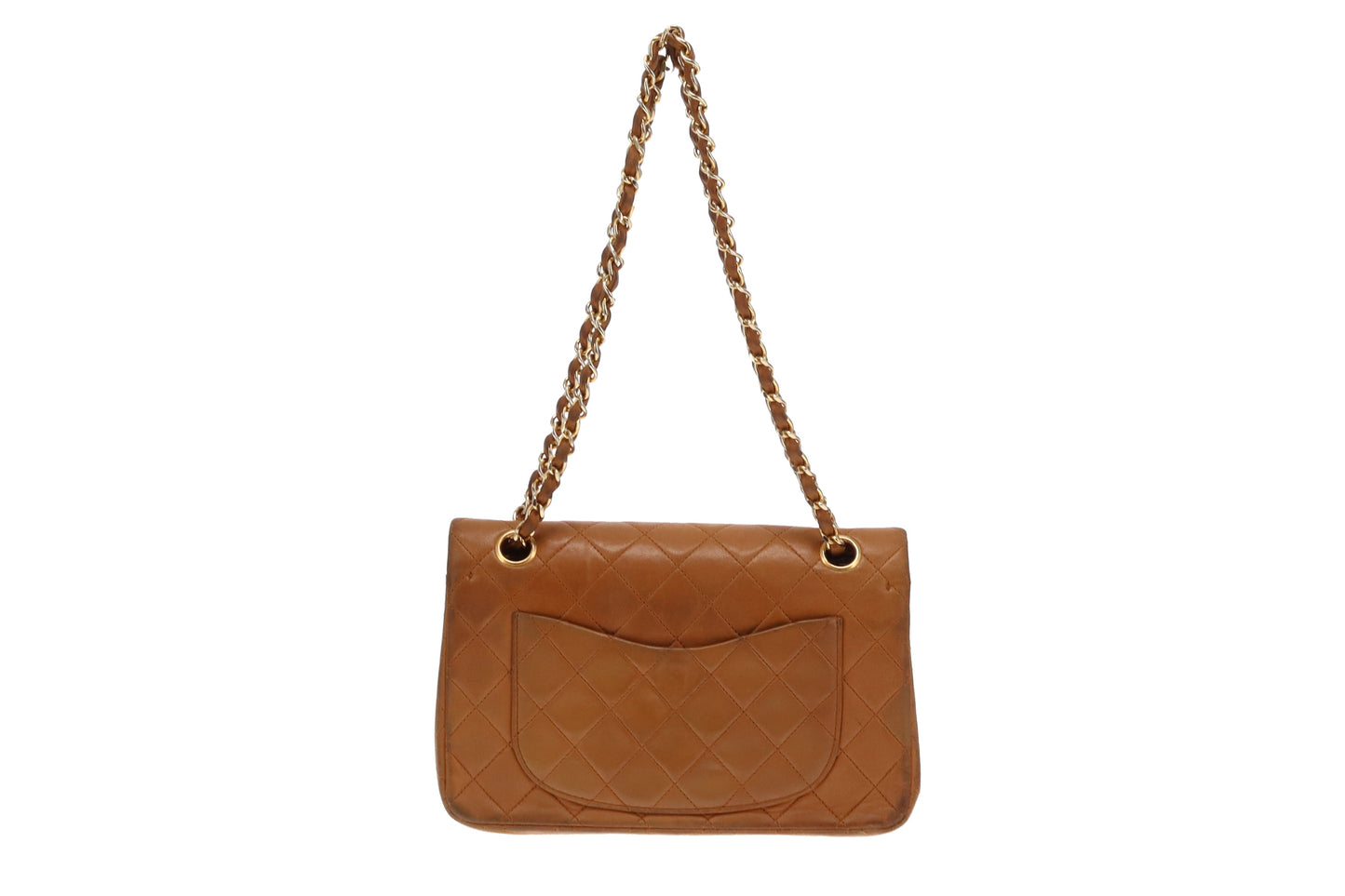 Chanel Tan Lambskin Classic Small Double Flap 1989