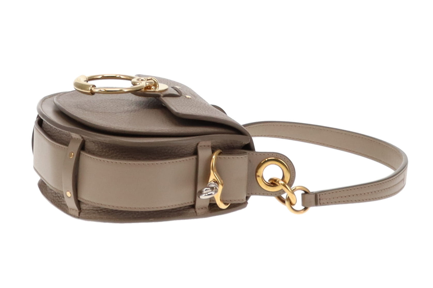 Chloe Taupe Leather Two Tone HW Tess Bag