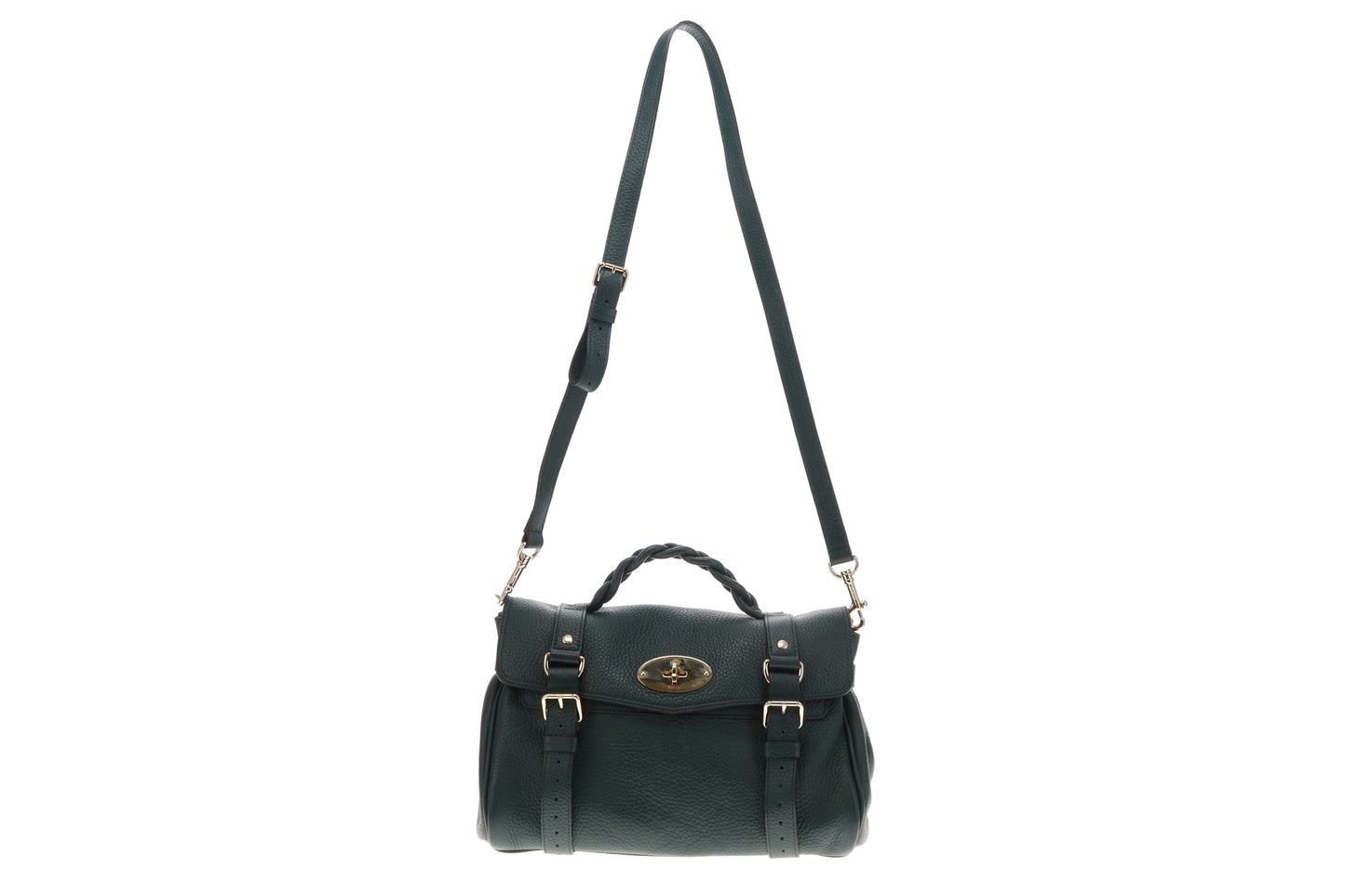 Mulberry Green Heavy Grain Leather Alexa Bag