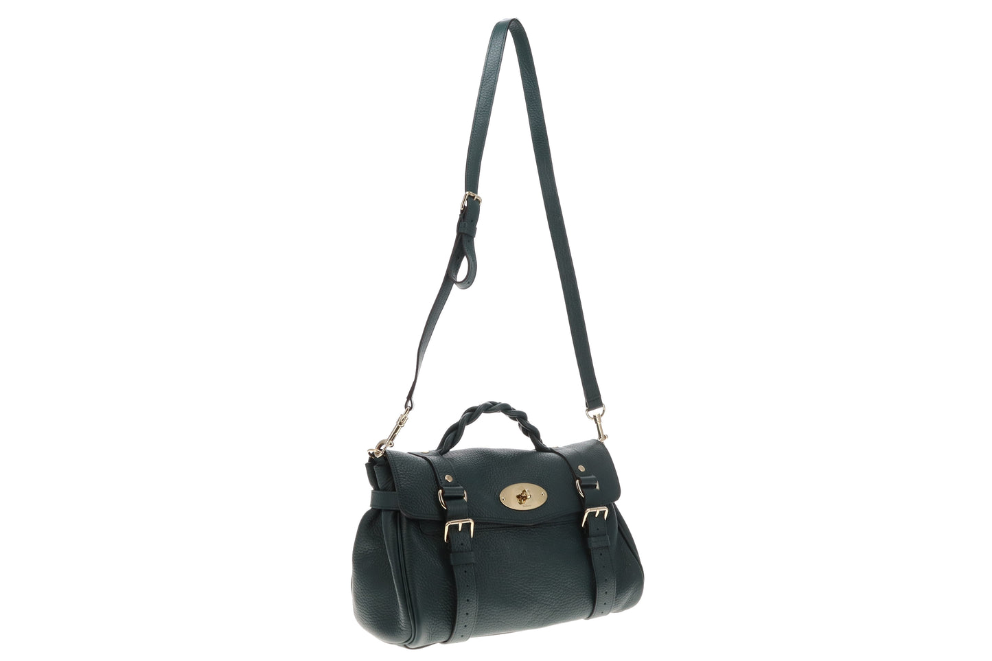 Mulberry Green Heavy Grain Leather Alexa Bag