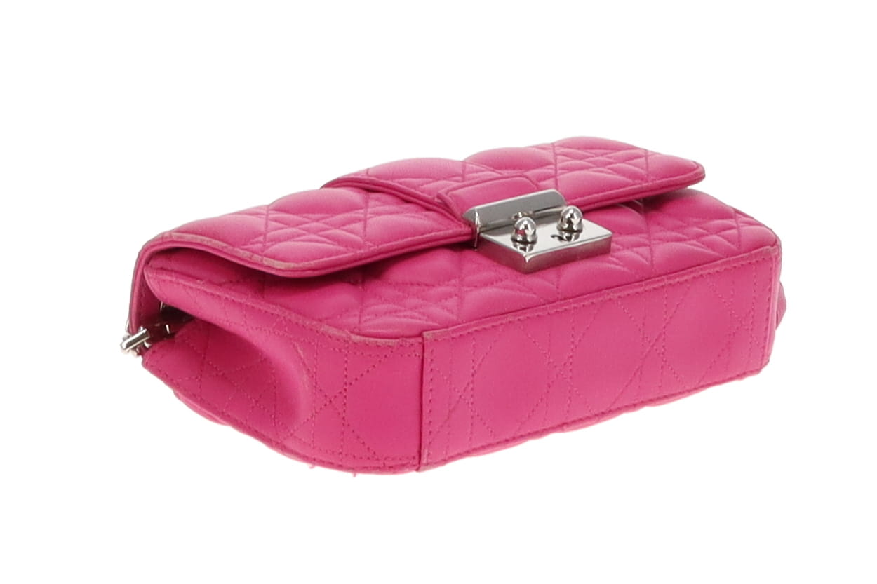 Dior Pink Cannage Leather Old Model Mini Miss Dior Flap Bag