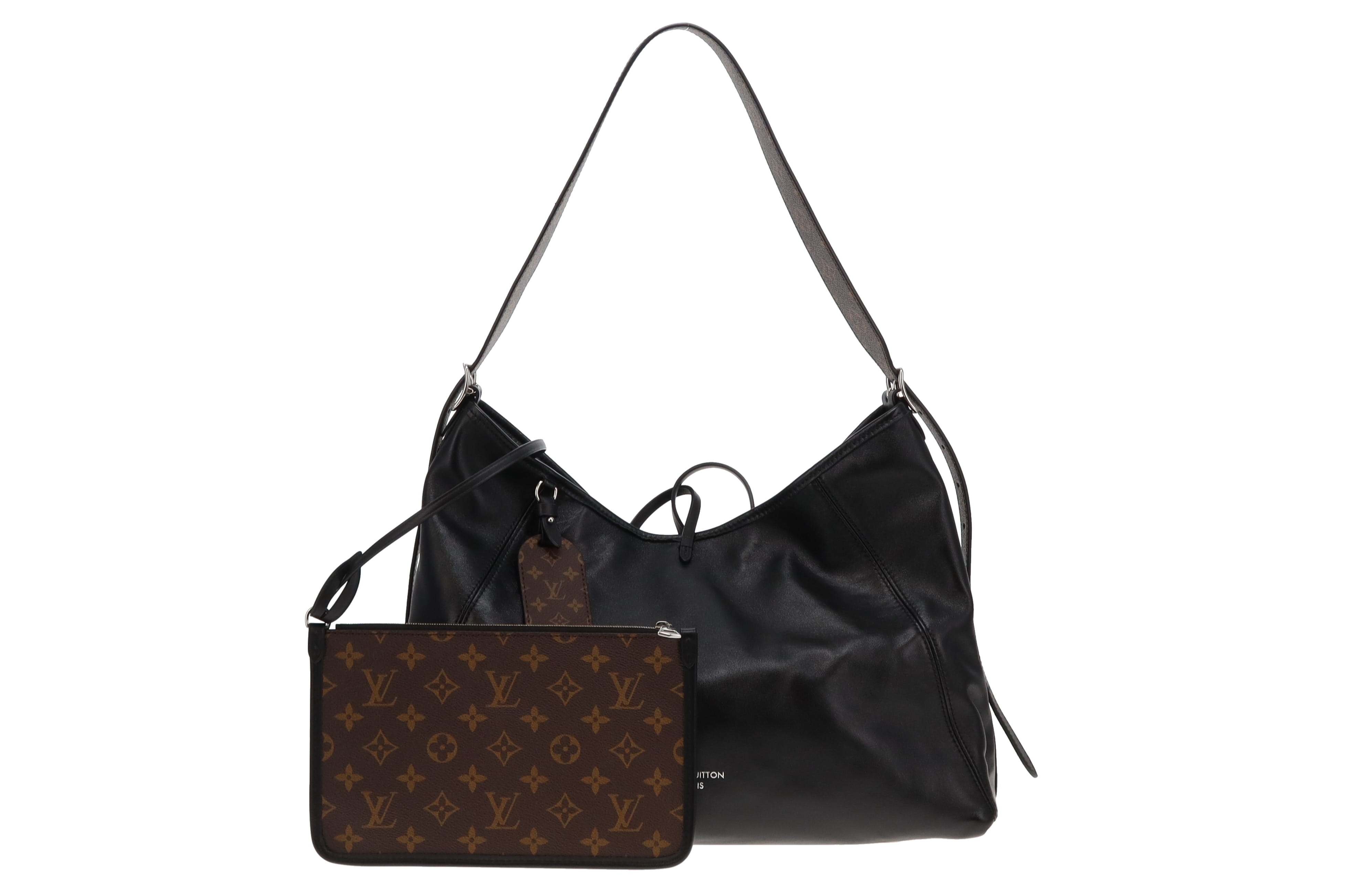 Louis Vuitton Black Lambskin CarryAll Vibe MM Bag NFID Designer Exchange Ltd