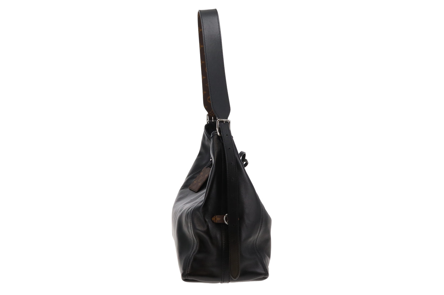 Louis Vuitton Black Lambskin CarryAll Vibe MM Bag (NFID)