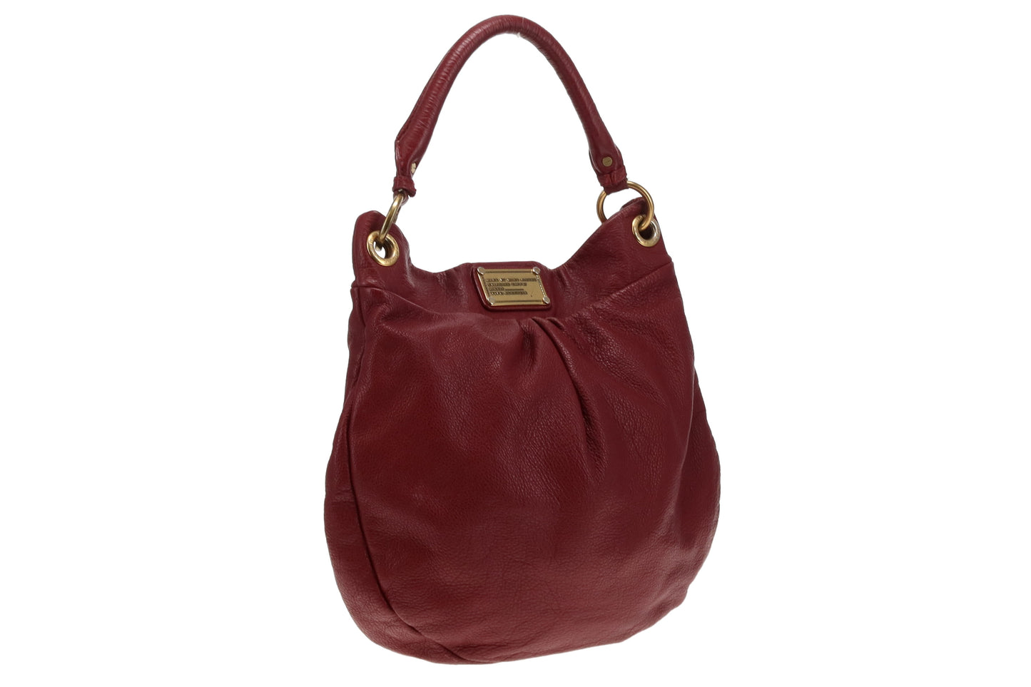 Marc Jacobs Deep Red Leather Q Hillier Hobo