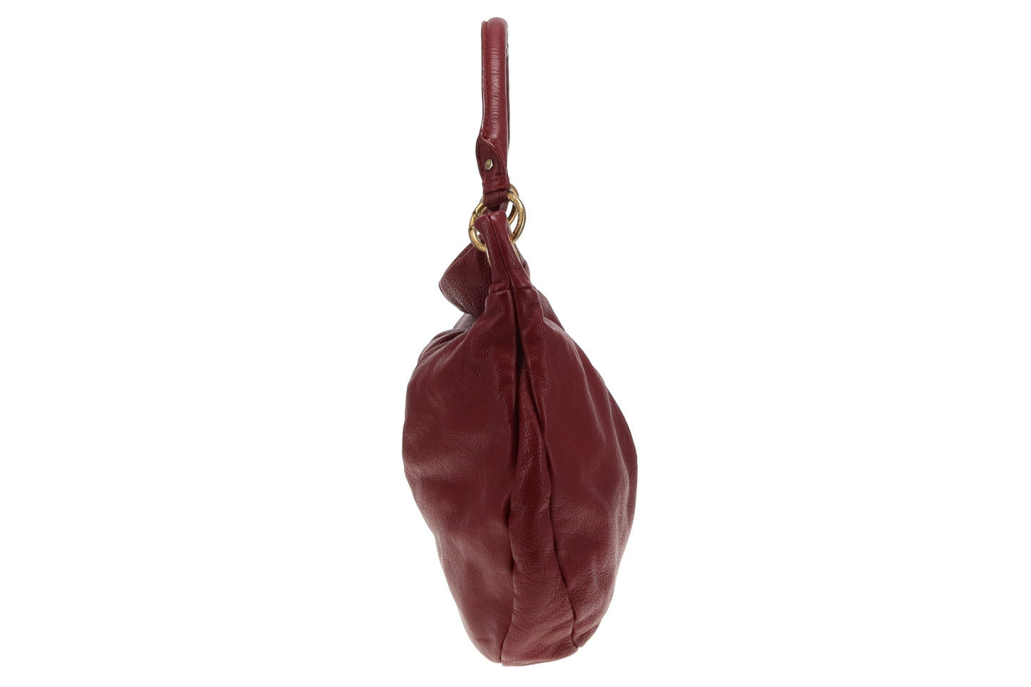 Marc Jacobs Deep Red Leather Q Hillier Hobo