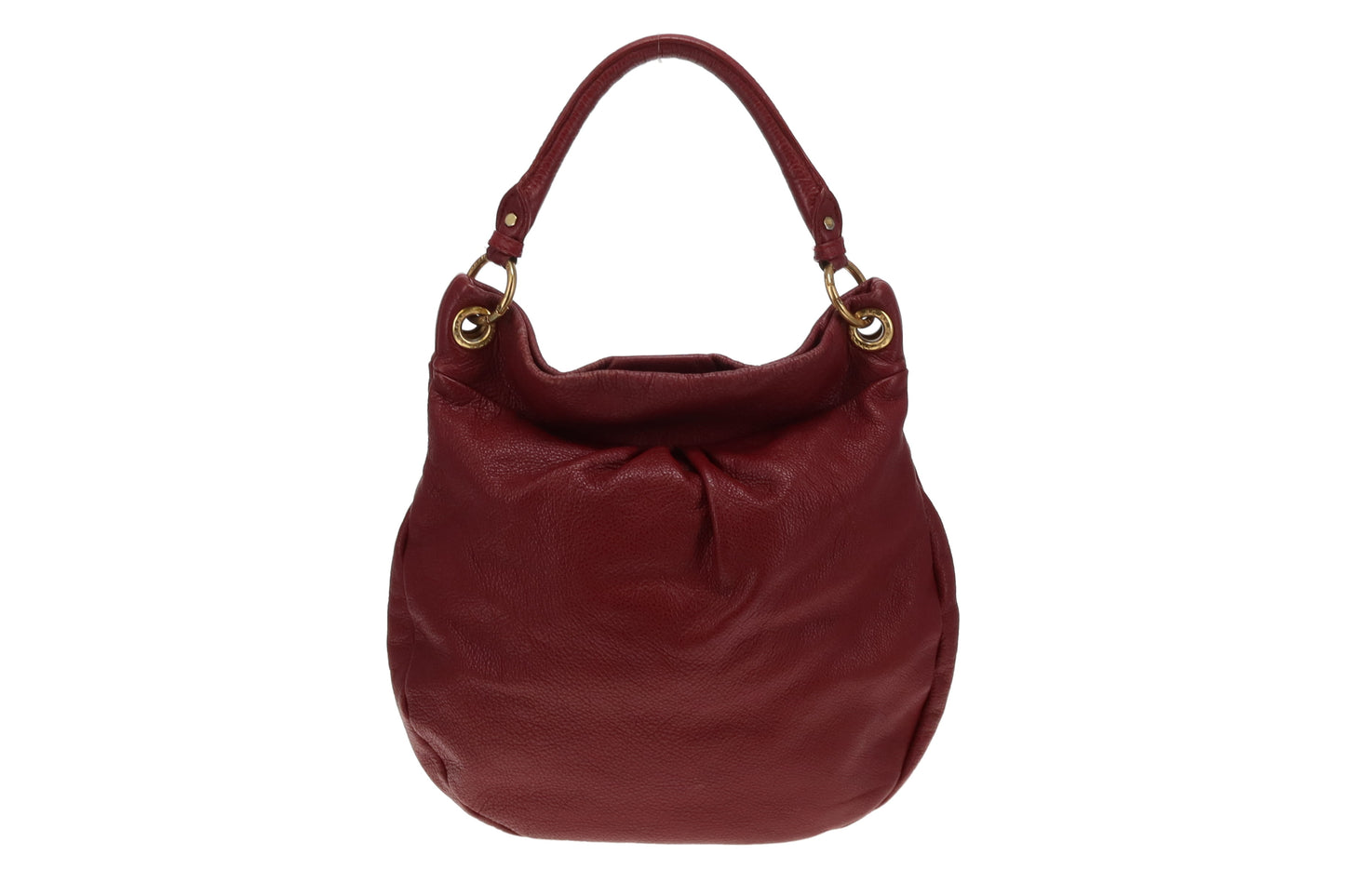 Marc Jacobs Deep Red Leather Q Hillier Hobo