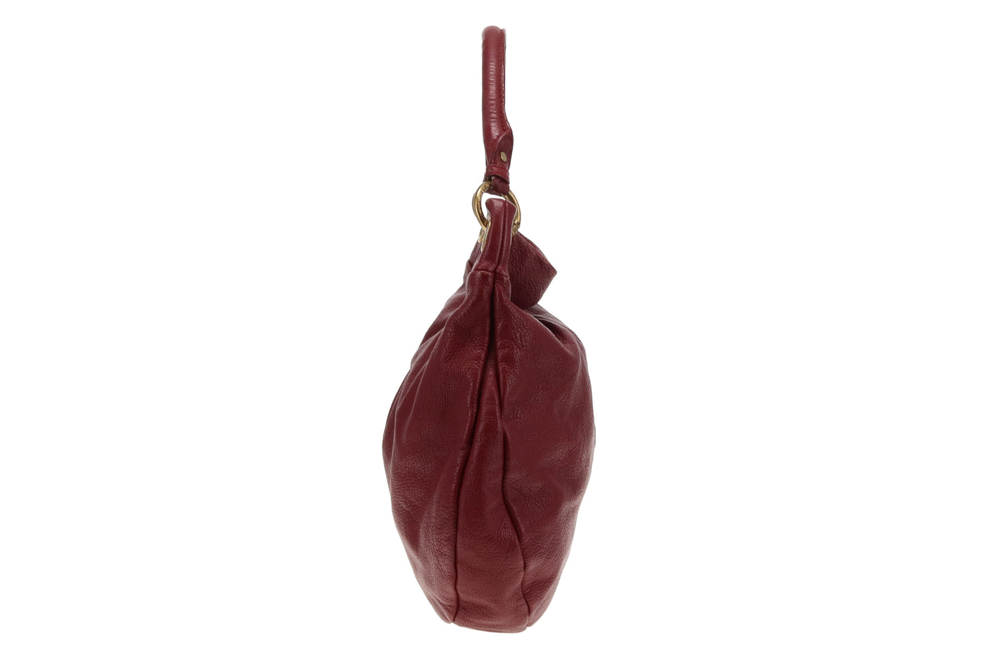 Marc Jacobs Deep Red Leather Q Hillier Hobo