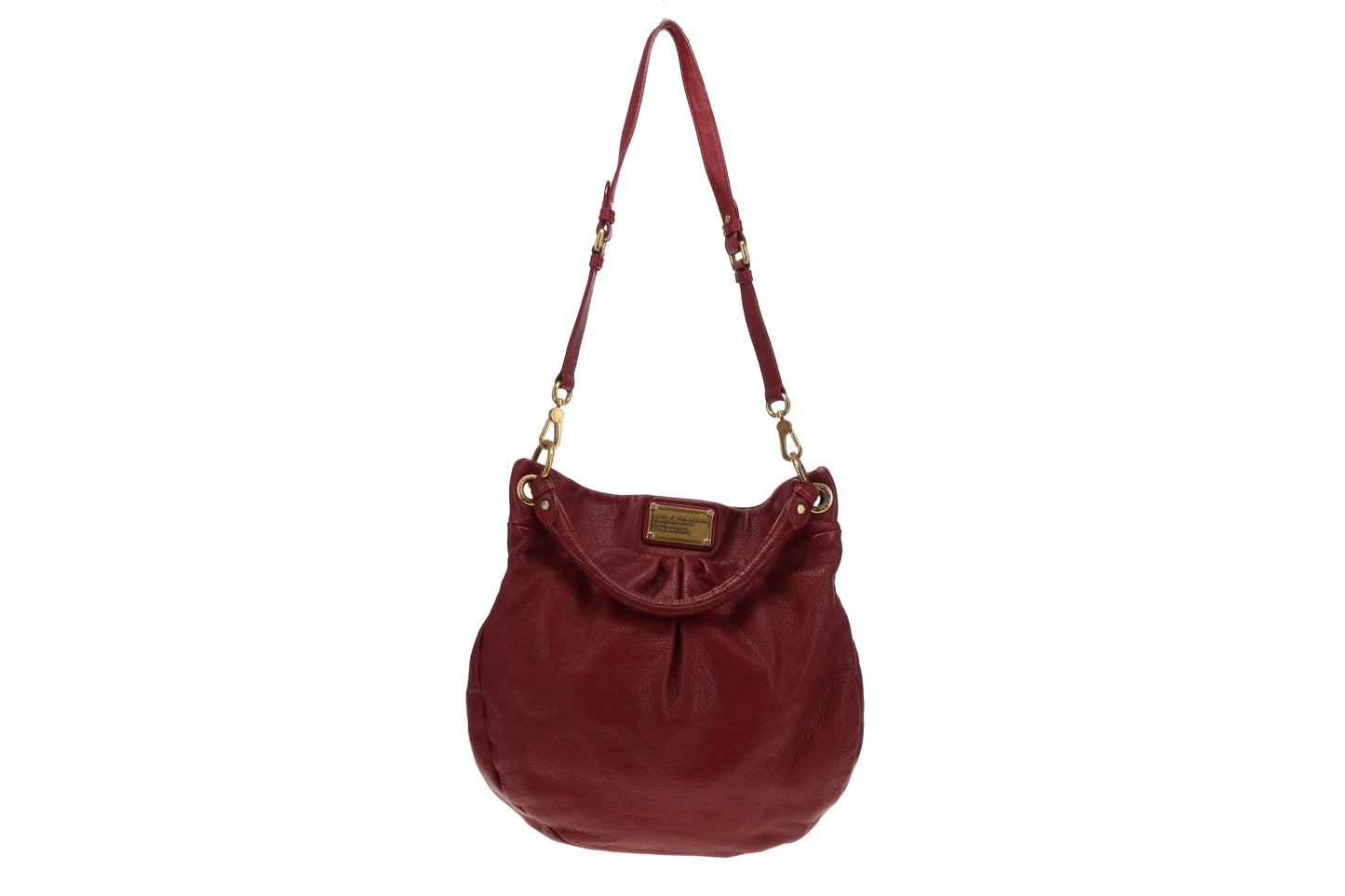 Marc Jacobs Deep Red Leather Q Hillier Hobo