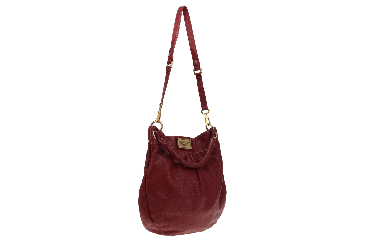 Marc Jacobs Deep Red Leather Q Hillier Hobo